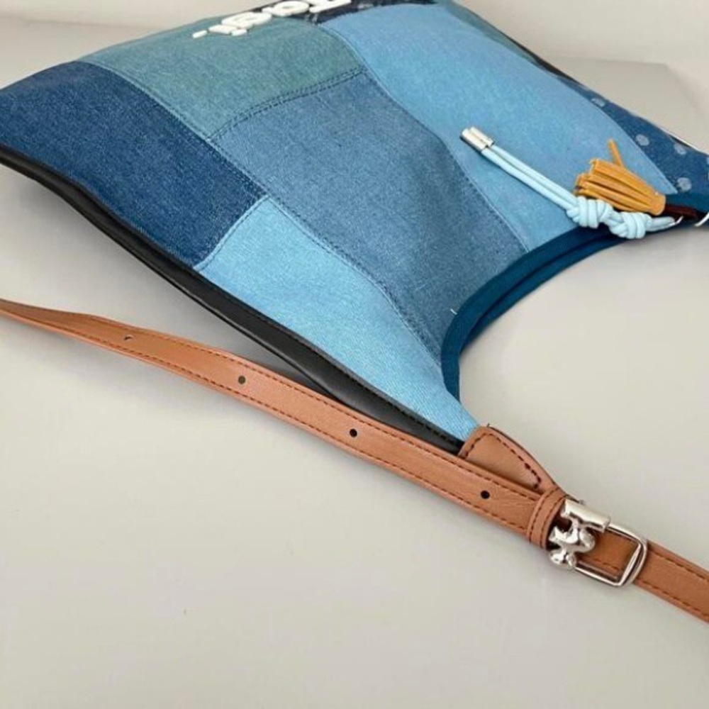 Patchwork Denim Shoulder Bag - image 6